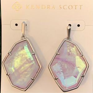 Kendra Scott Dunn Earrings Amethyst dichroic glass